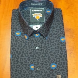 NY Knicks NBA licensed Express Button down Sz Large Tall 16- 16 1/2 neck